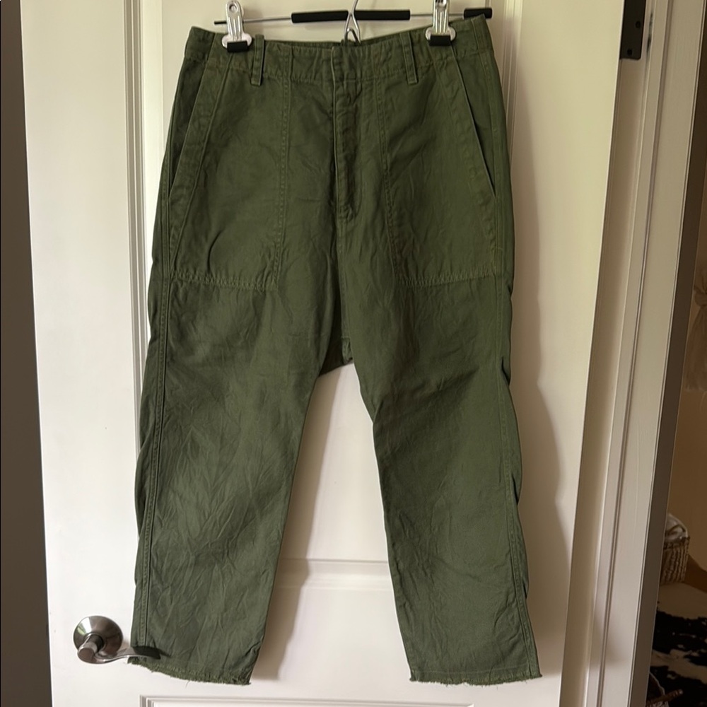 Nili Lotan Green Drop Crotch Pant